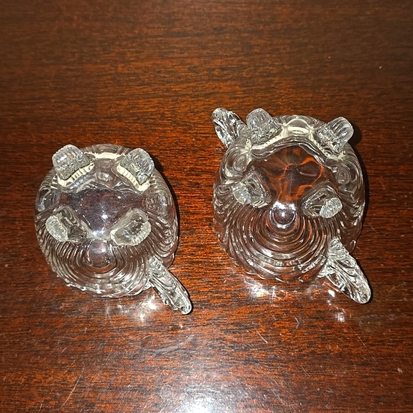 Cambridge Glass Caprice Crystal Creamer and Open Sugar Bowl Mini #40 c.1930s - Picture 5 of 5